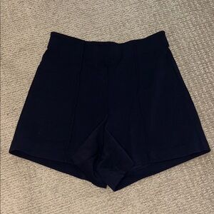 Carbon38 Navy High Waist Shorts